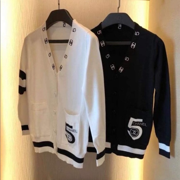 Sweaters | Black And White Cardigan 